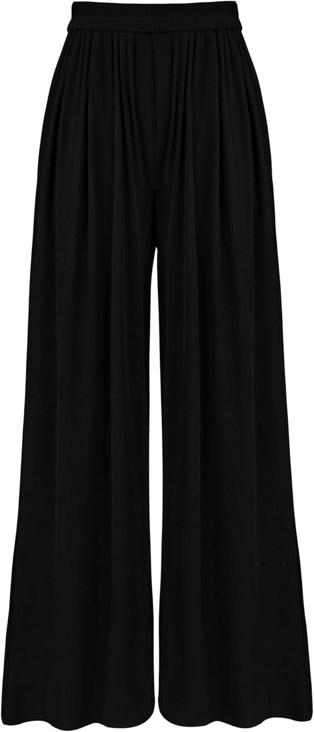 BTFBM Womens Casual Wide Leg Pants for Summer and Fall Wear
