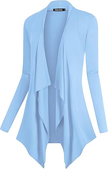 Urban CoCo Women's Drape Front Open Cardigan for Stylish Comfort