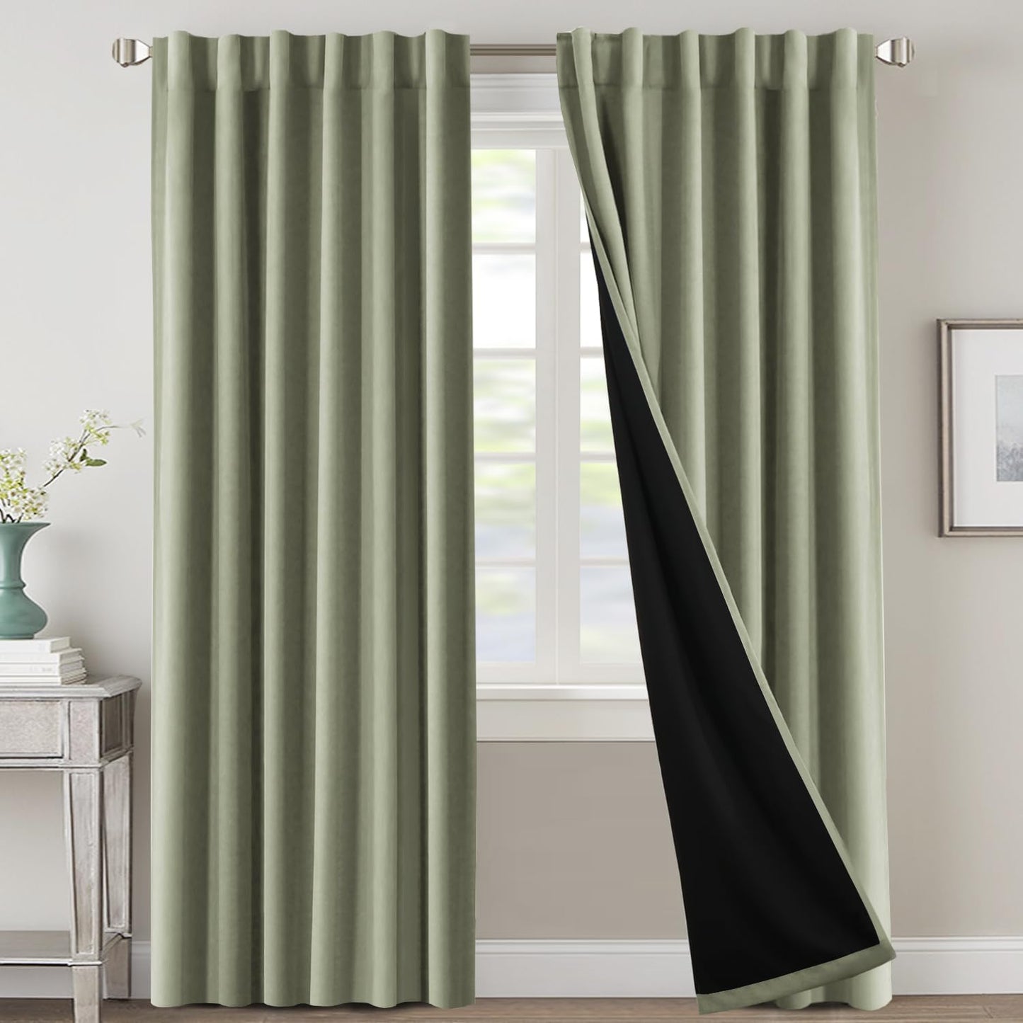 H.VERSAILTEX 100% Blackout Curtains for Bedroom and Living Room