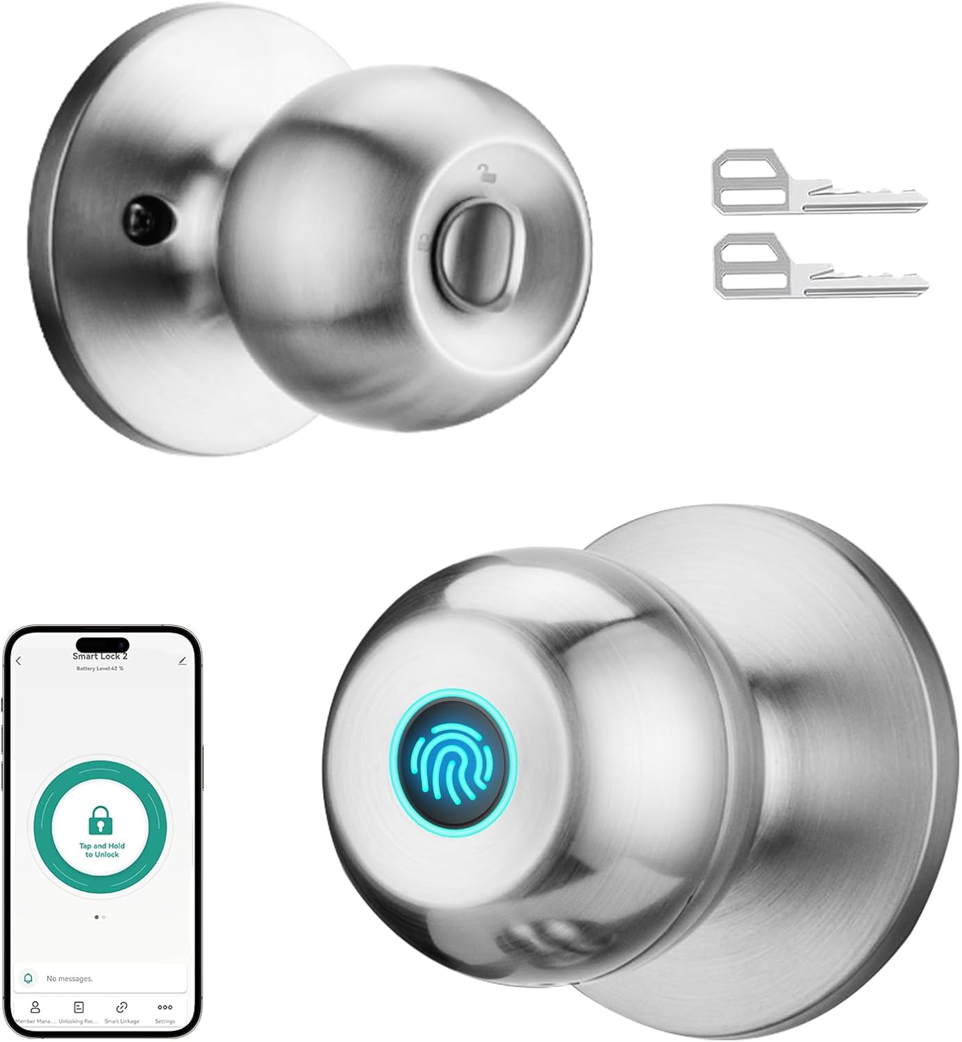 Fingerprint Door Lock with App Control & Keyless Entry Features