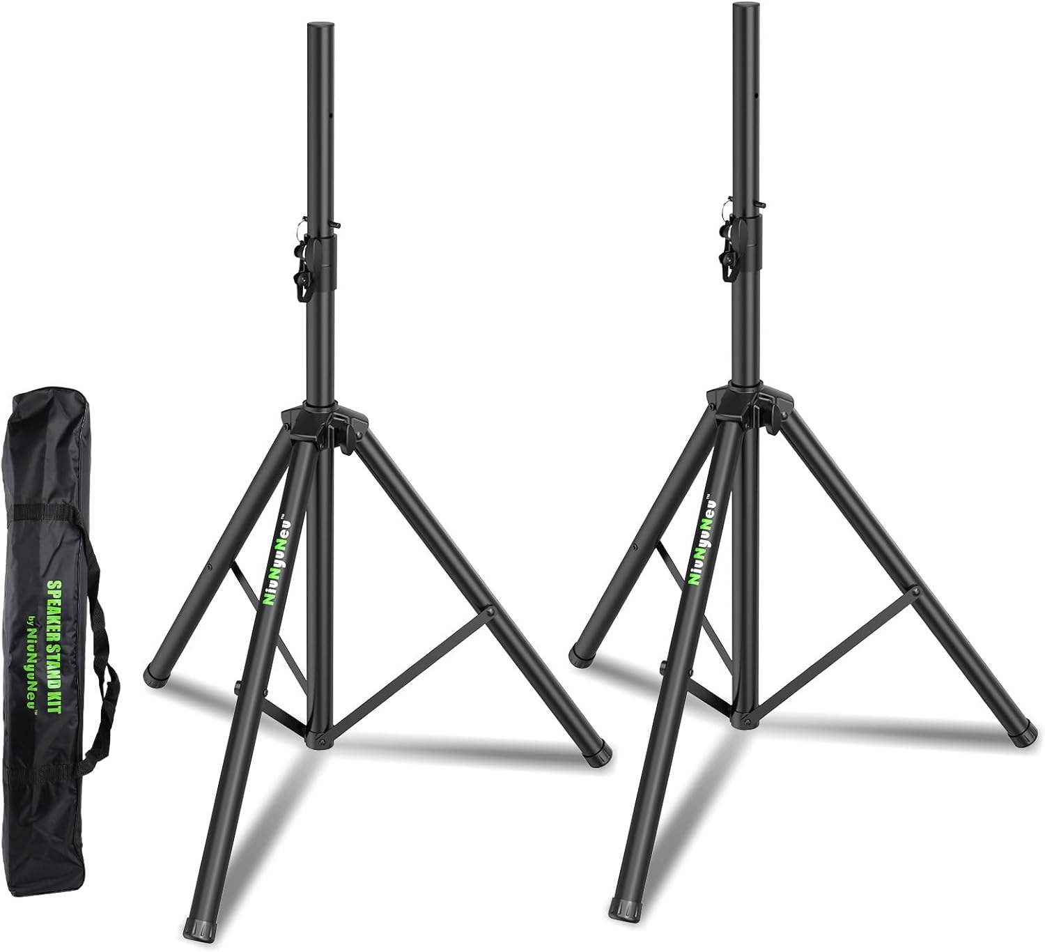Set of 2 Heavy Duty Tripod Speaker Stands for DJs and PA Systems