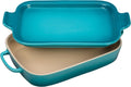 Stoneware Rectangular Dish with Platter Lid, 14 3/4 in Caribbean