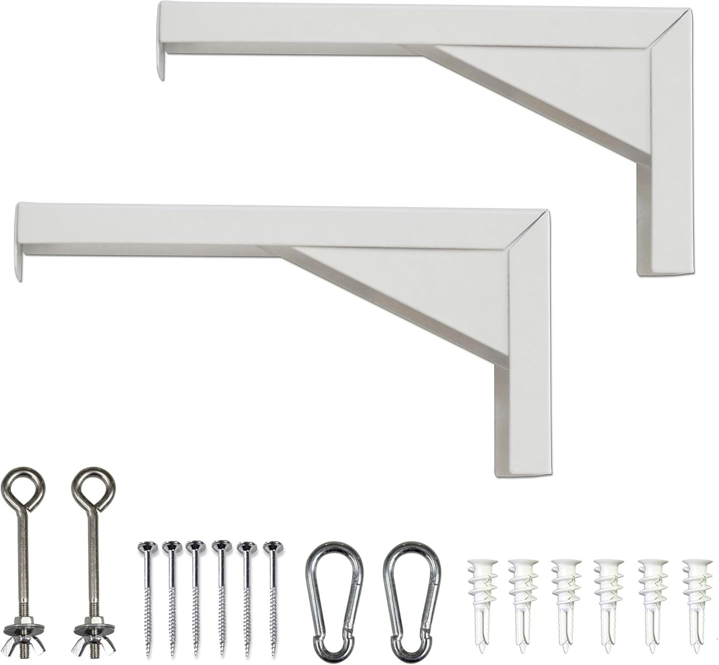 Elite Screens 12 White Projector Screen with L-Brackets - Reinforced Metal Construction
