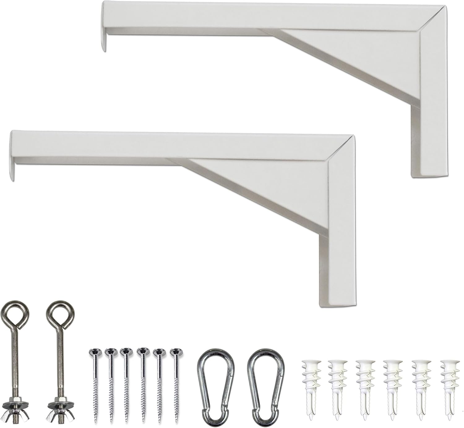Elite Screens 12 White Projector Screen with L-Brackets - Reinforced Metal Construction