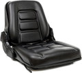 Universal Forklift Seat with Adjustable Back and Slide Rails - Durable