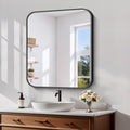 Koonmi Black Framed Bathroom Mirror 30x22 in - Shatterproof Vanity