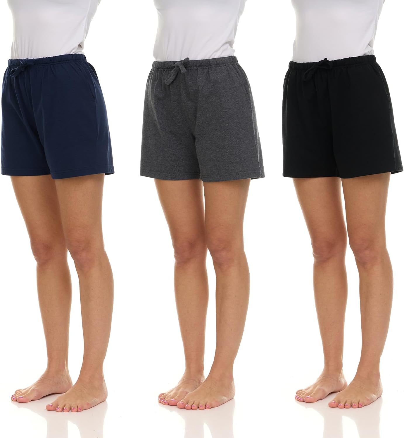 Essential Elements Women's Cotton Casual Active Gym Lounge Shorts