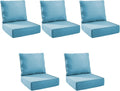 Outdoor Cushion Set for Patio Furniture - 6in Thick Light Blue