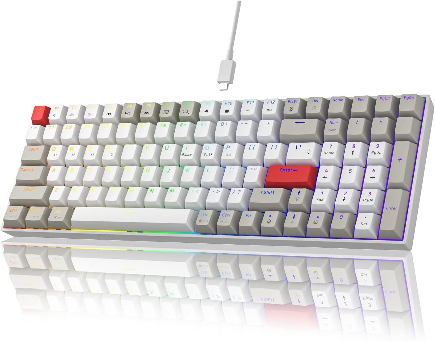 Newmen GM1000 Wireless Mechanical Gaming Keyboard with RGB Backlit