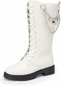 Girls Riding Boots Knee High Side Zipper Mid Calf Shoes - Custom