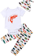Daddy's Fishing Buddy Newborn Romper Set - Cute 3Pcs Outfit
