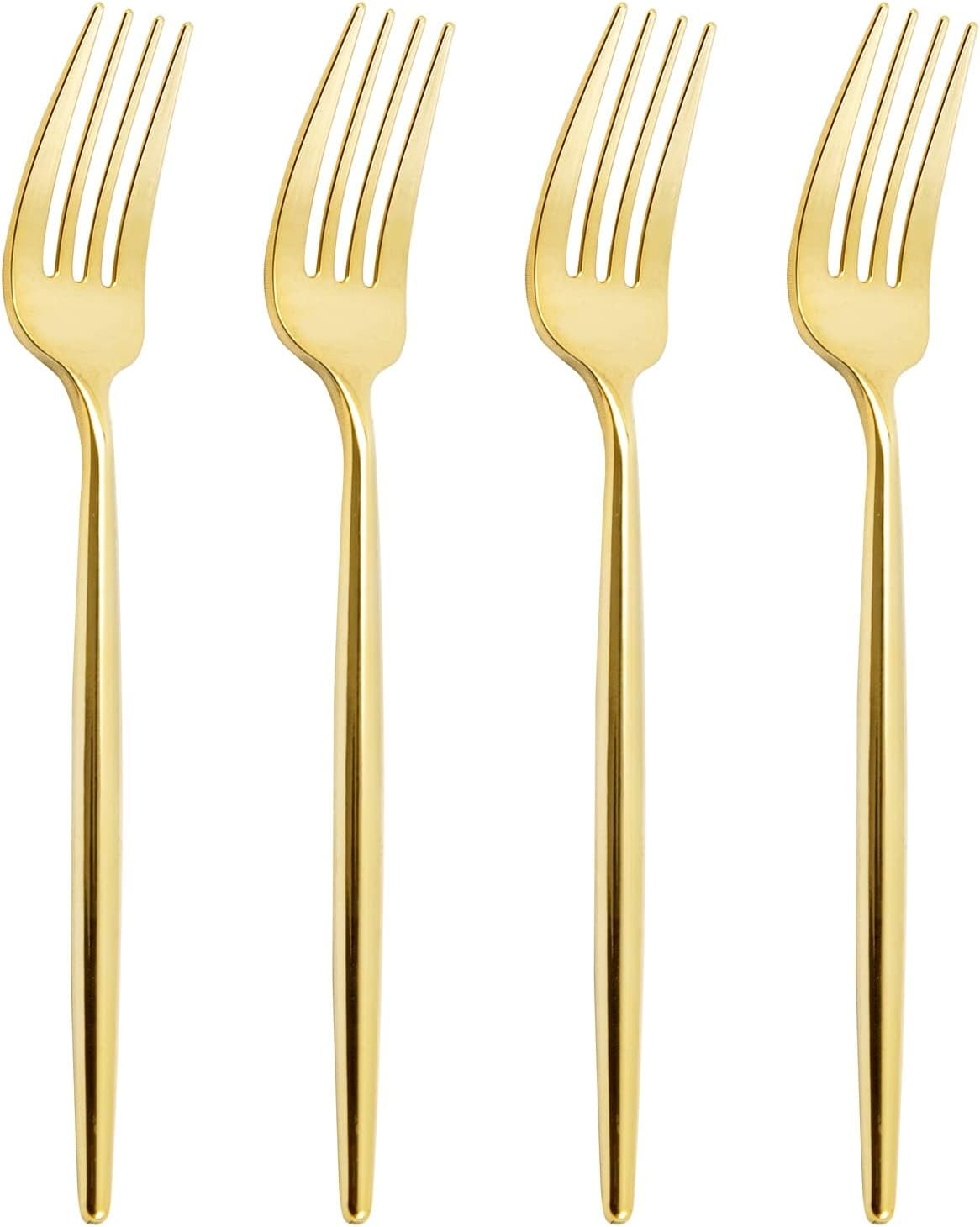 Elegant Gold Plastic Forks for Parties and Weddings - 180 Pcs