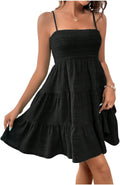 SOLY HUX Women's Sundress Smock Cami Mini Dress - Casual A Line Cute
