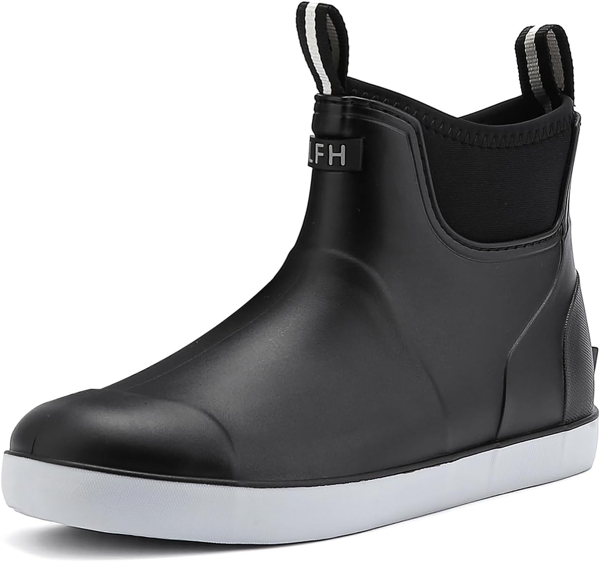 Men's Deck Boots Waterproof Ankle Rain Boots for Fishing