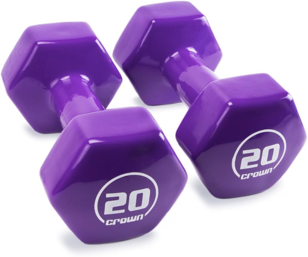 20lb Vinyl Coated Hex Hand Weights for Stronger Workouts