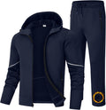 BGOWATU Men's Fleece Lined Tracksuit Set - Warm Athletic Sweatsuit