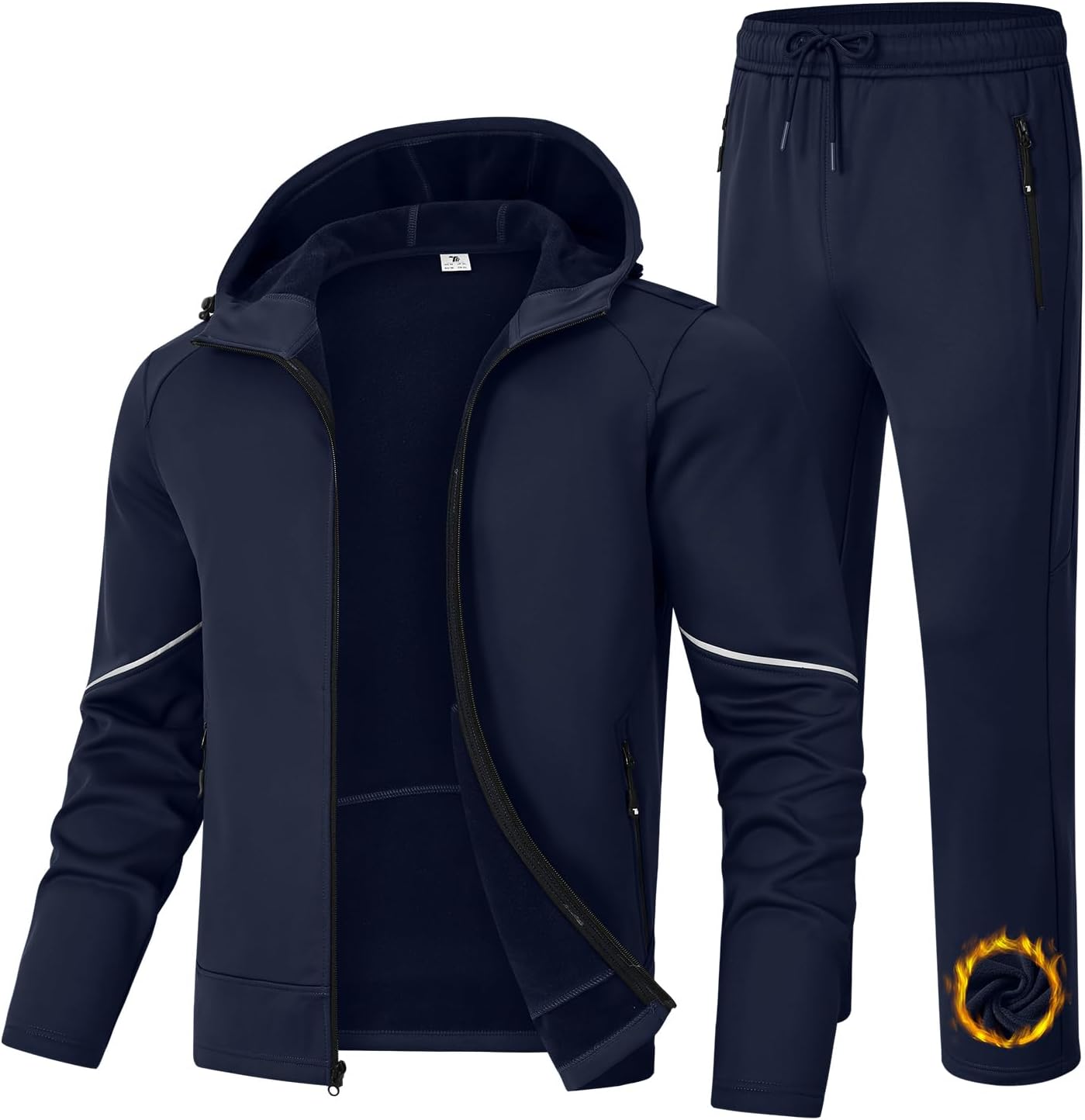 BGOWATU Men's Fleece Lined Tracksuits Set for Active Lifestyle