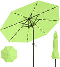 10FT Solar Umbrella 32 LED Lighted Patio Umbrella - LED Solar Lighting