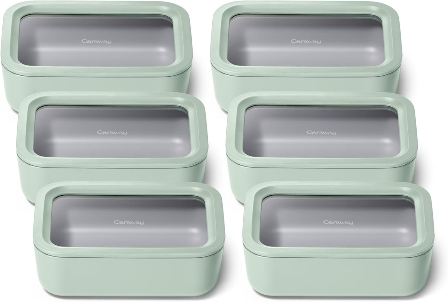 Caraway 6pc Glass Food Storage Set - Non Toxic Meal Prep Solution