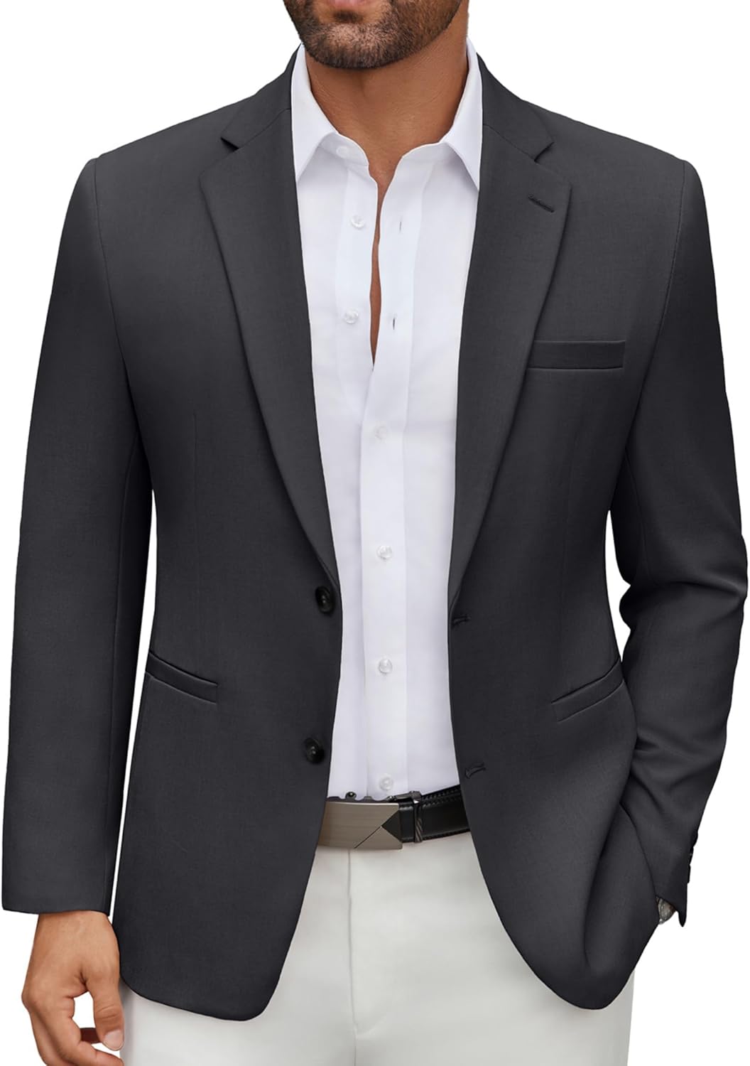 COOFANDY Men's Casual Blazer Lightweight Two Button Sport Coat