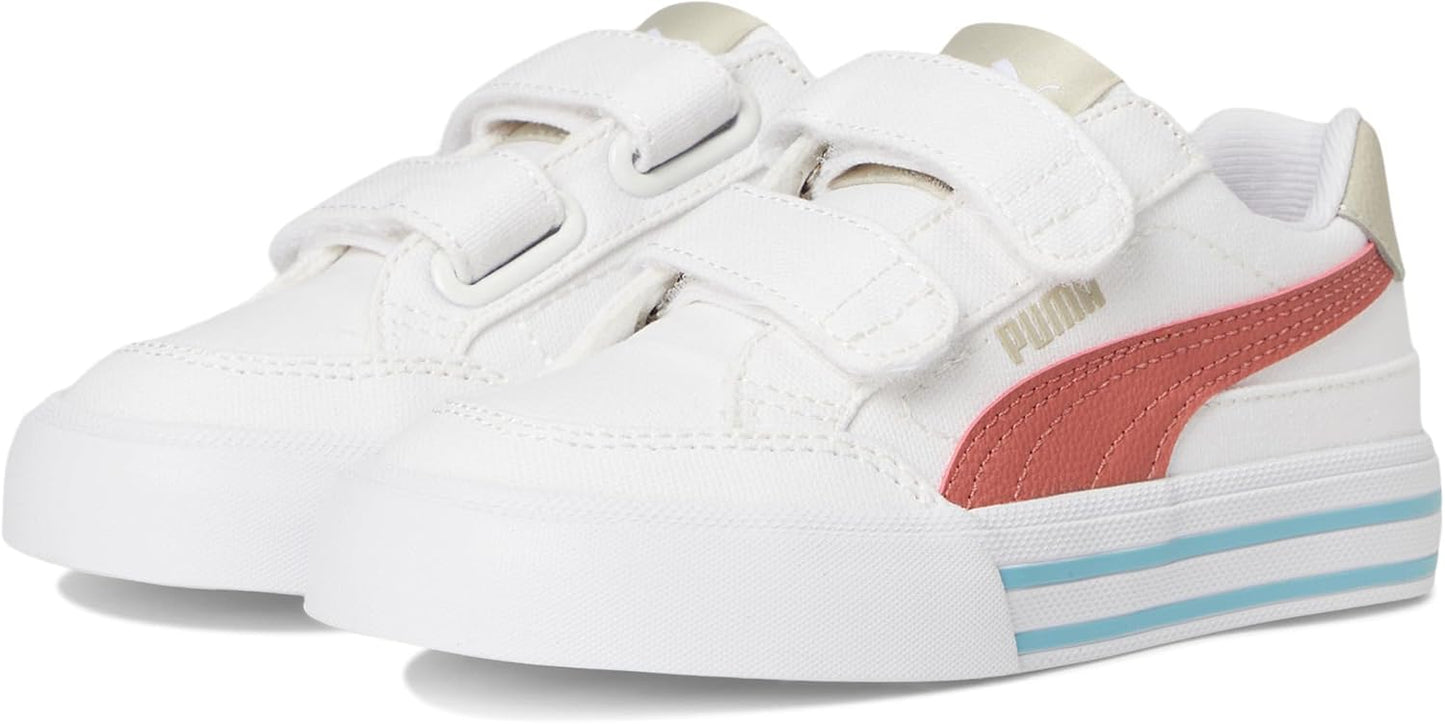 PUMA Unisex-Child Court Classic Vulc Hook and Loop Sneakers
