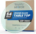 Royalty 54 Inch Round Tempered Glass Table Top for Safety
