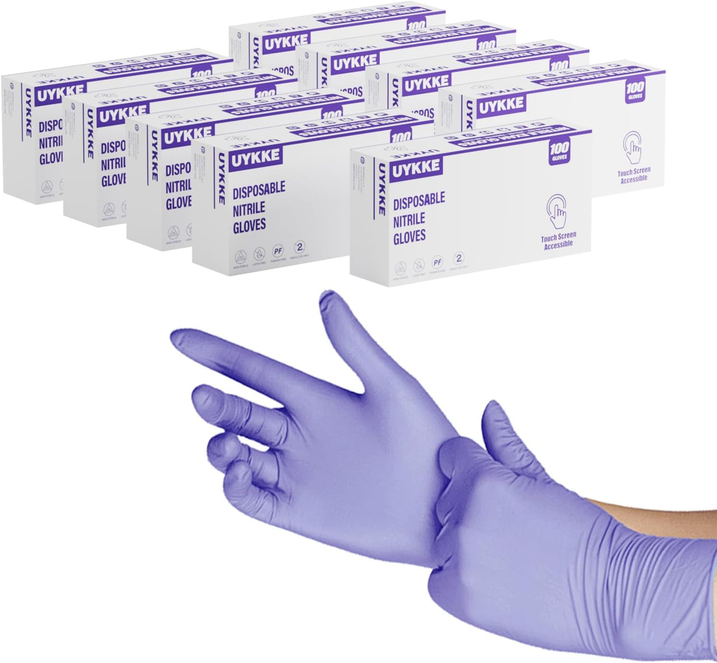UYKKE 4 Mil Nitrile Gloves: Latex-Free for All Uses!
