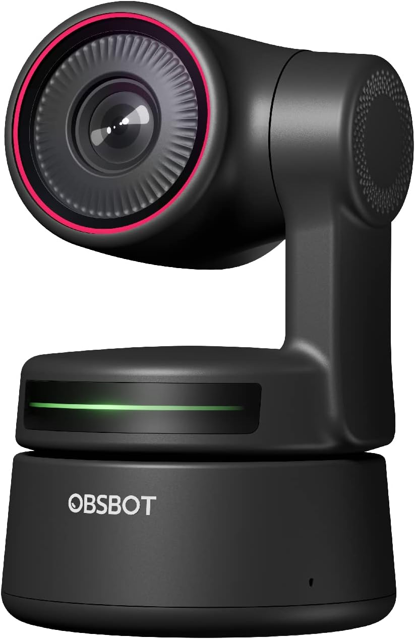 OBSBOT Tiny PTZ 4K Webcam with AI Tracking and Autofocus