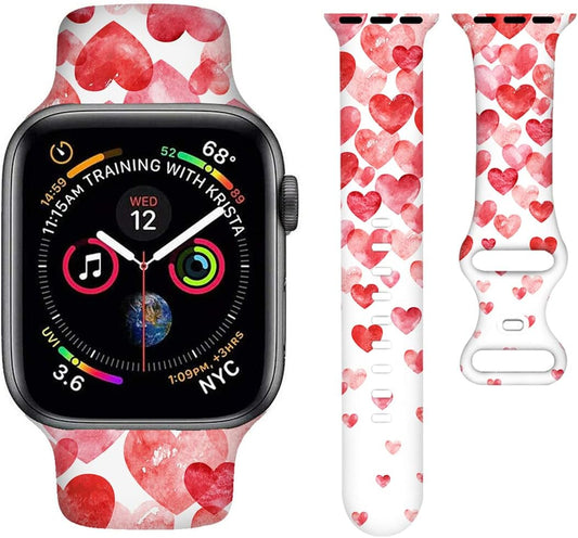 Love Heart Smartwatch Band - Soft Silicone Strap for Watch Series - BACDOILQ