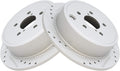 TRQ Rear Brake Rotors Set Compatible with 2010-2014 Subaru - G-Coated