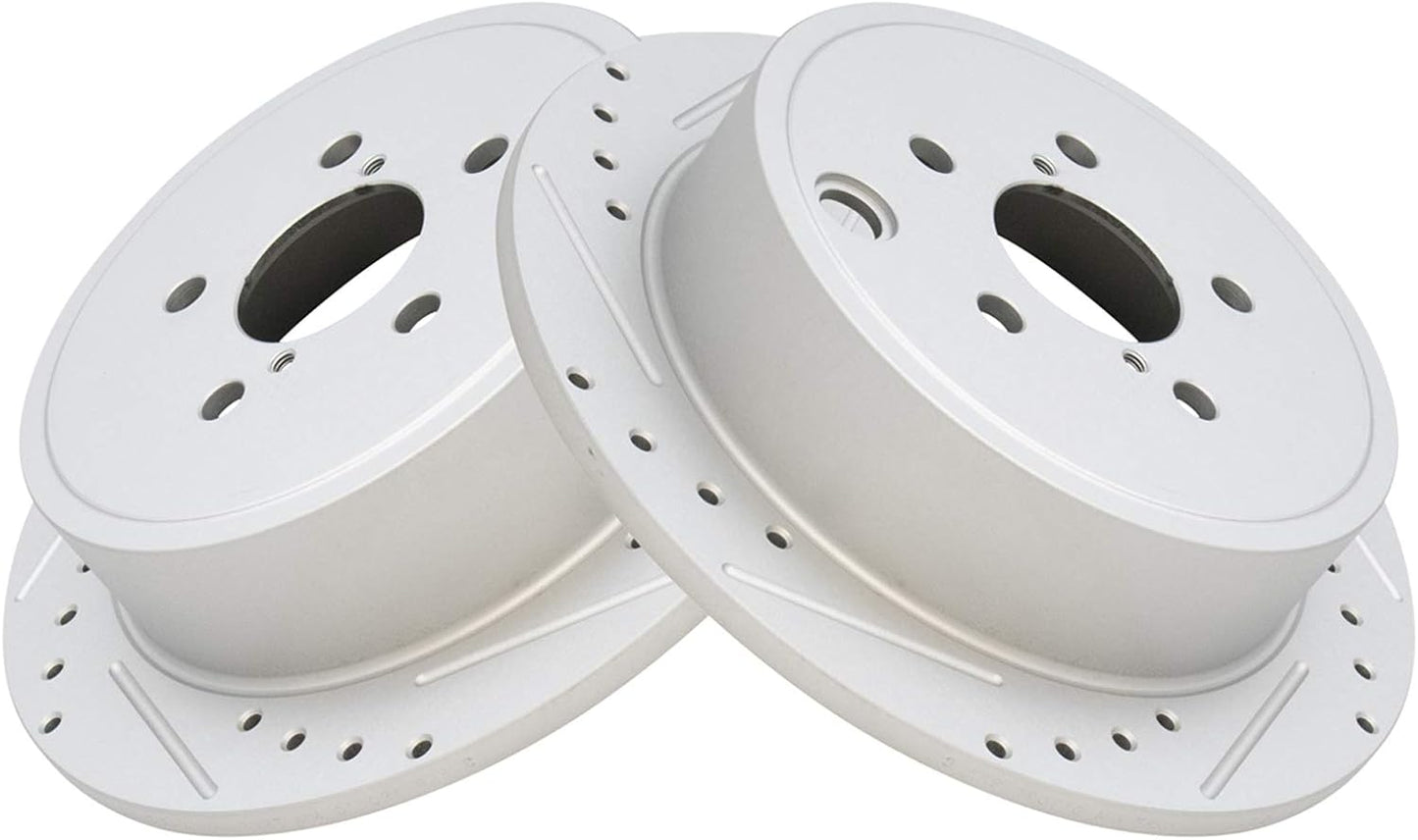 TRQ Rear Performance Brake Rotors Set for Subaru Vehicles