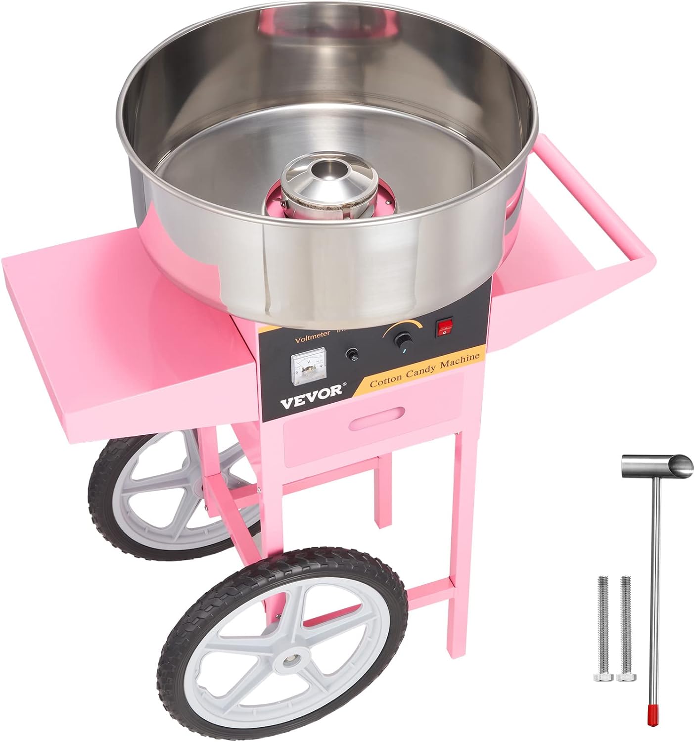 VEVOR Electric Cotton Candy Machine Cart for Parties and Events