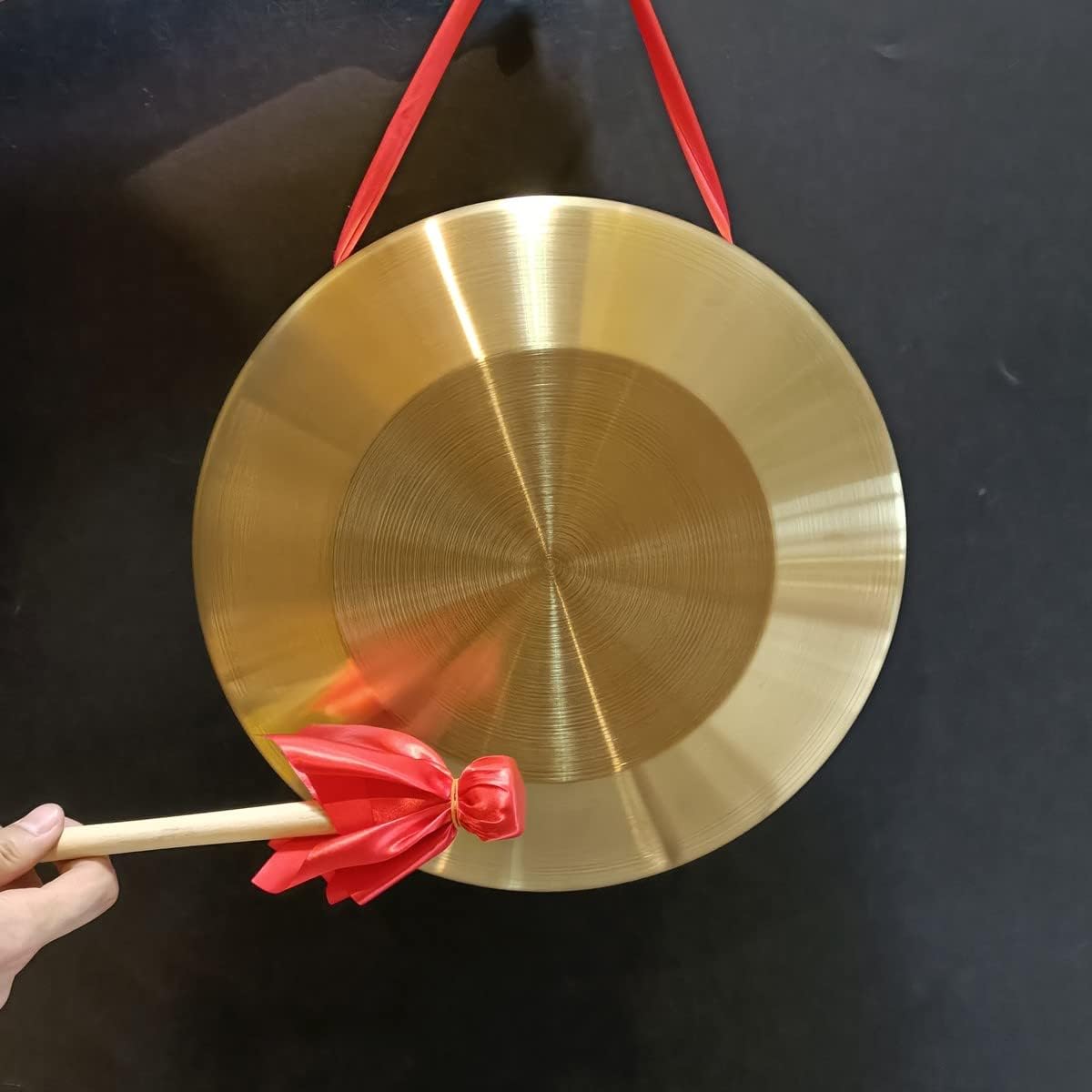 Chinese Traditional Brass Gong with Mallet for Celebrations