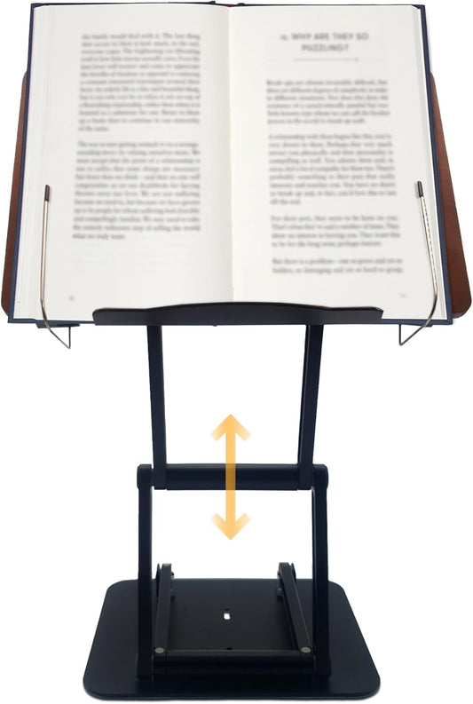 Adjustable Reading Stand - Ergonomic & Stable - 17.8 Height - 13 x 8.7 Platform