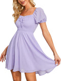 Byinns Women's Sweetheart Neckline Smocked Sundress - Flirty Summer