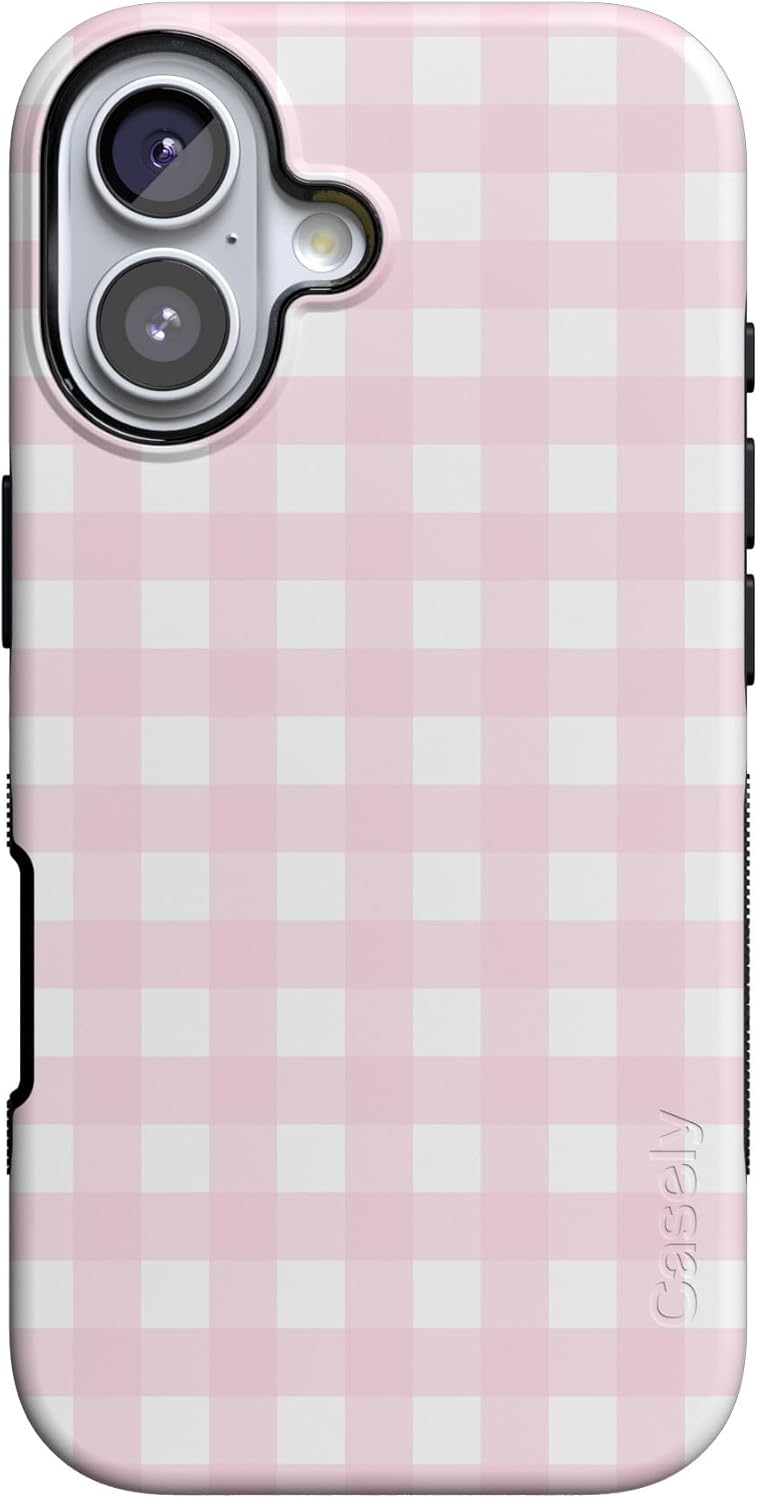 Casely iPhone 17 Case - Pink Plaid Bold Protection Design