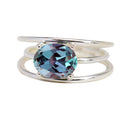 Color Changing Alexandrite Ring 925 Sterling Silver - Elegant