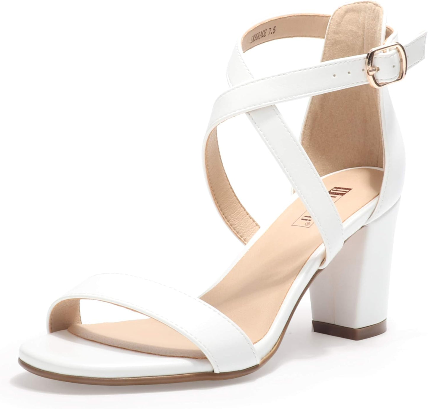 IDIFU Women's Grace Strappy Block Heels for Comfort and Style