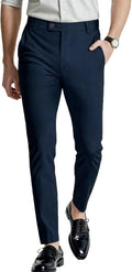 Mens Dress Pants Slim Fit Stretch Formal Pants for Men - Tailored Look