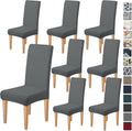 Dioxide High Stretch Chair Covers for Dining Chairs Set of 8