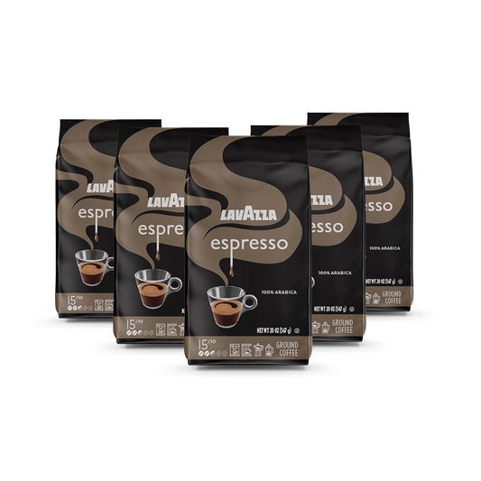 Lavazza Espresso Ground Coffee, Medium Roast, 100% Arabica Blend