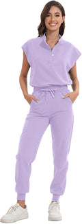 Scrub for Women Set - Stretch Mandarin Collar Top & Jogger Pants