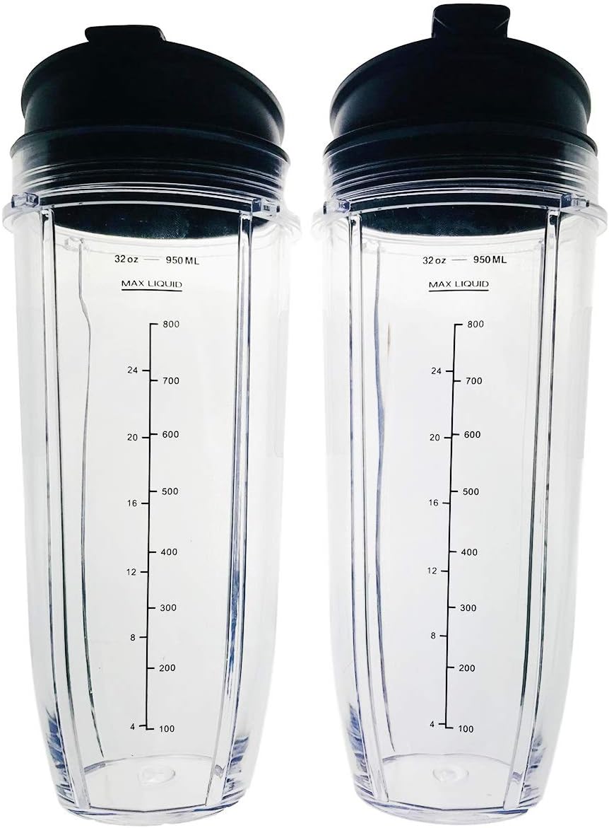 Double the Joy: LYTIO 32oz Nutri Ninja Clear Cups Twin-Pack