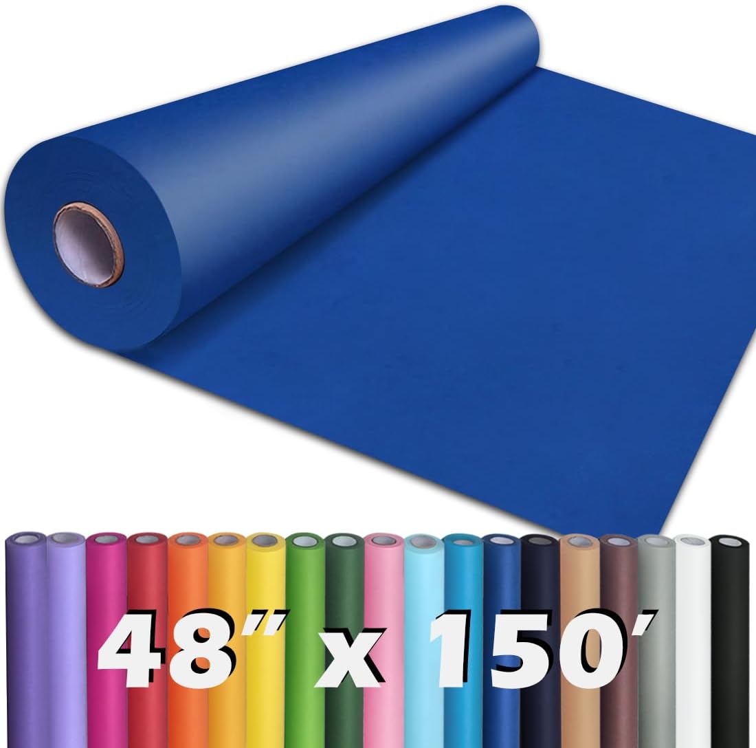 PerkHomy Blue Kraft Paper Roll 48in x 150ft for Crafting Needs