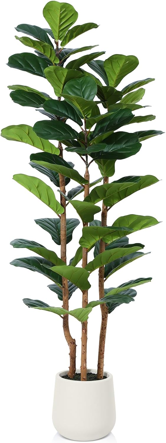 Artificial Fiddle Leaf Fig Tree for Home Decor - 5ft Tall