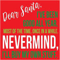 Funny Christmas Cocktail Napkins: 'Dear Santa, I've Been Good All Year...Nevermind' Pack of 40