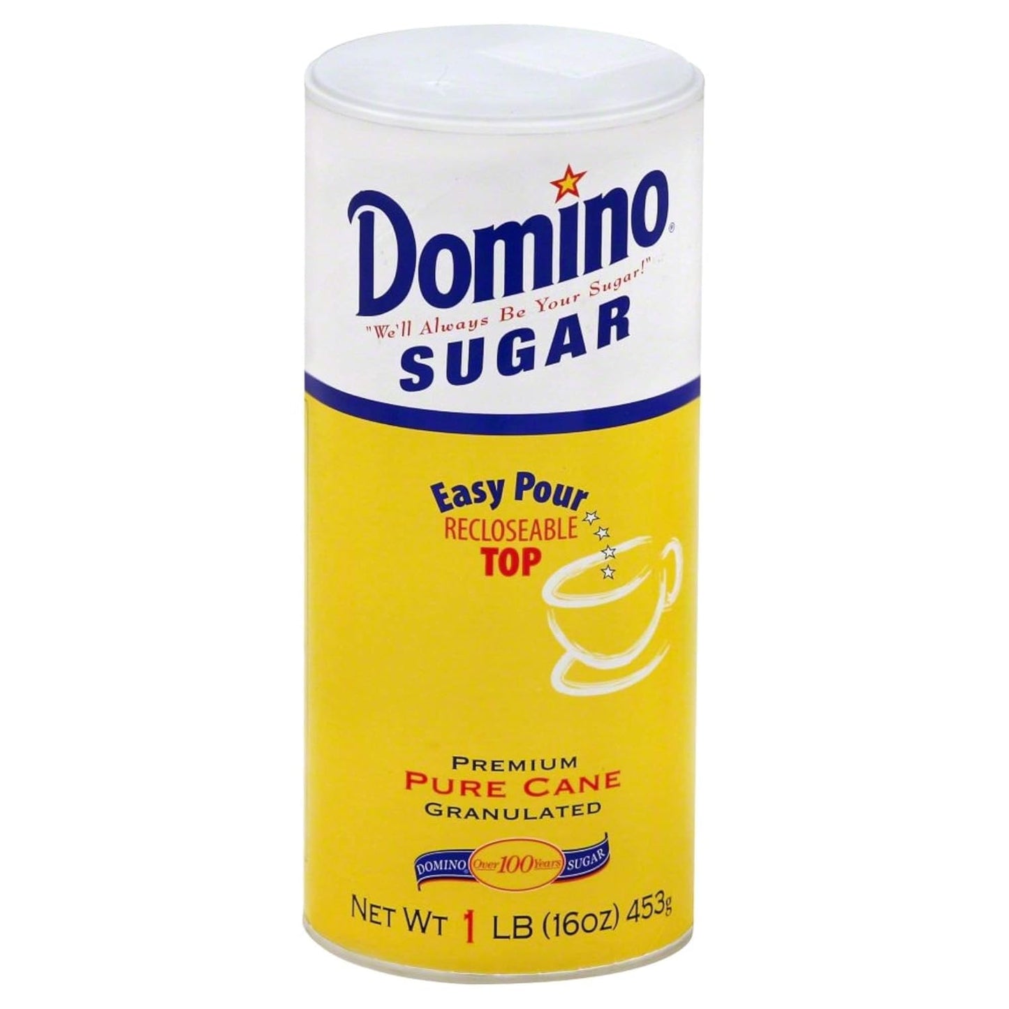 Domino Premium Pure Cane Granulated Sugar Canister Pack of 12