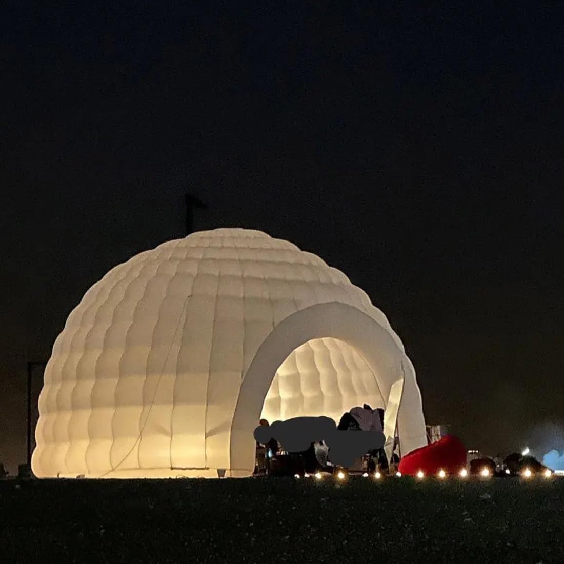 Inflatable Igloo Tent: Portable Illuminated Shelter