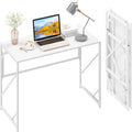 Folding Desk Writing Computer Desk for Home Office - Space-Saving