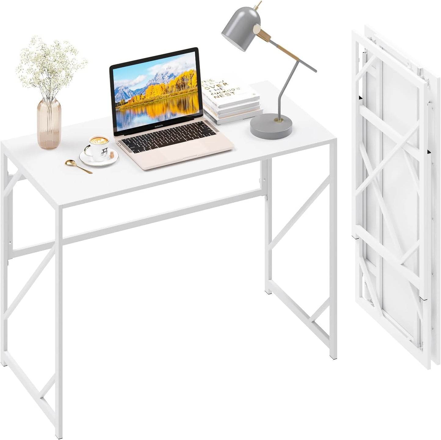 Elephance Folding Desk for Home Office - No Assembly Needed